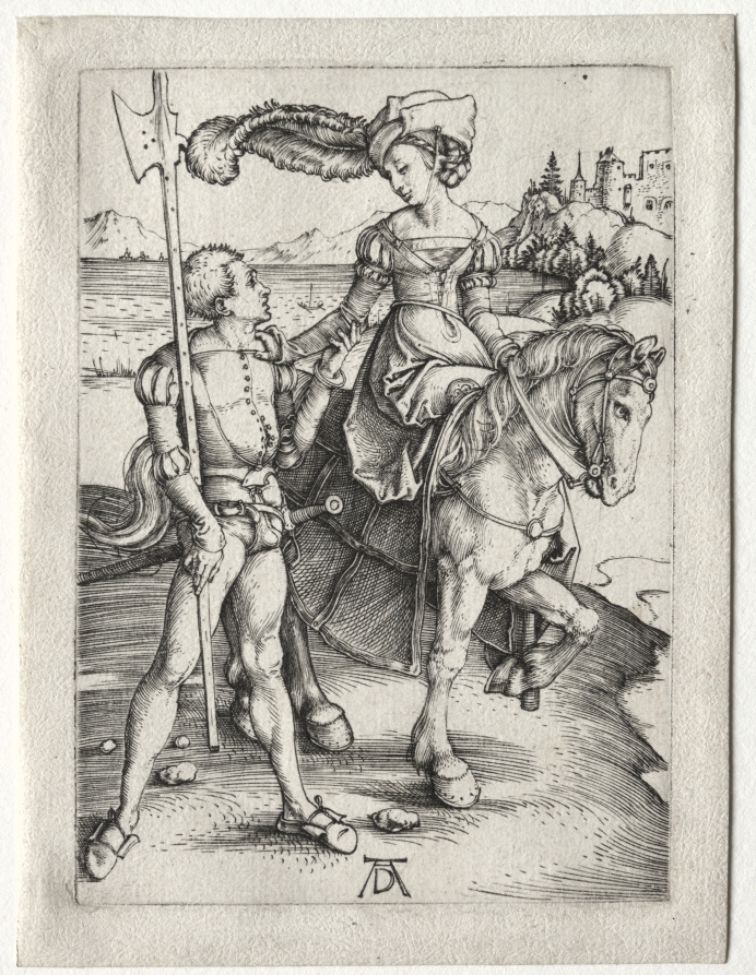 The Lady Riding and the Landsknecht by Albrecht Dürer