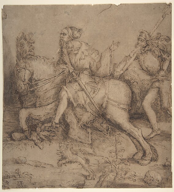 Knight on Horseback and Landsknecht by Albrecht Dürer