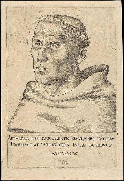 Martin Luther as an Augustinian Monk by Lucas Cranach the Elder
