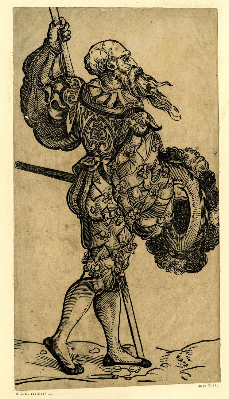 A long-bearded Landsknecht by Jörg Breu I