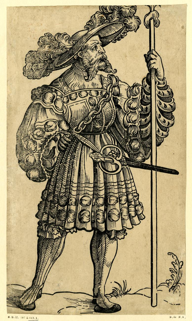 Source-page preview for A Landsknecht holding a spear