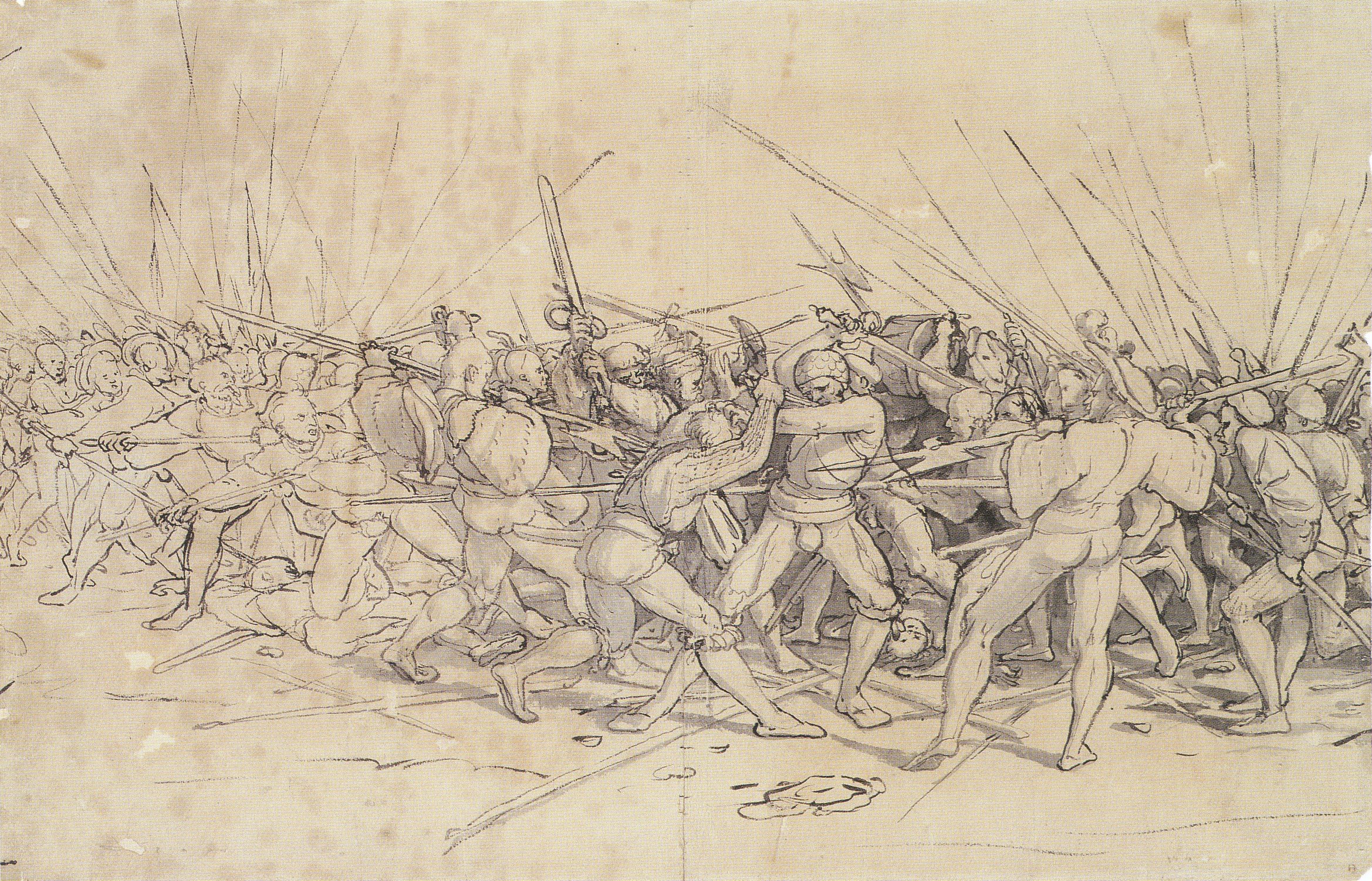 Battle Scene, by Hans Holbein the Younger by Hans Holbein the Younger