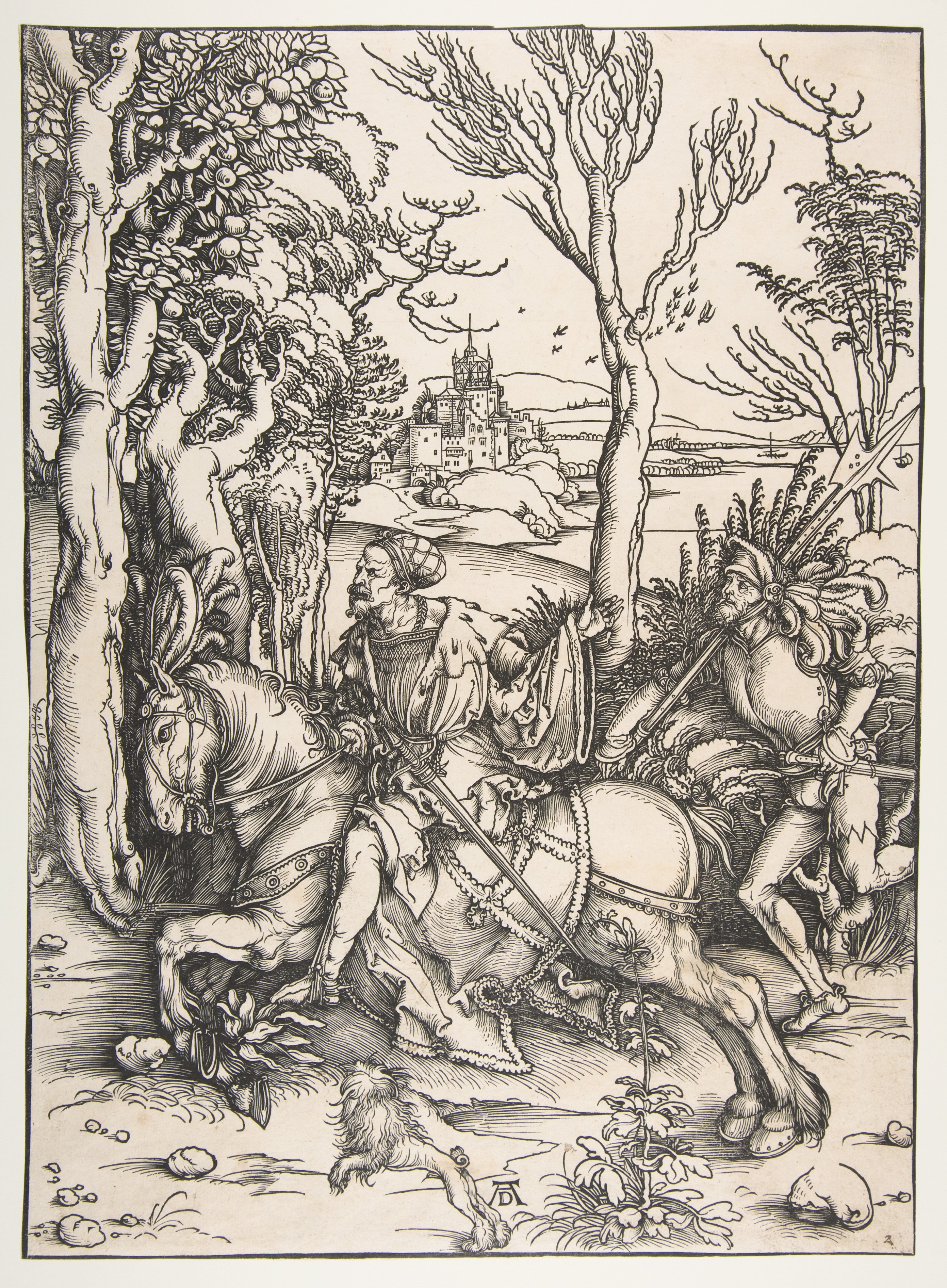 The Knight on the Horseback with Lansquenet by Albrecht Dürer