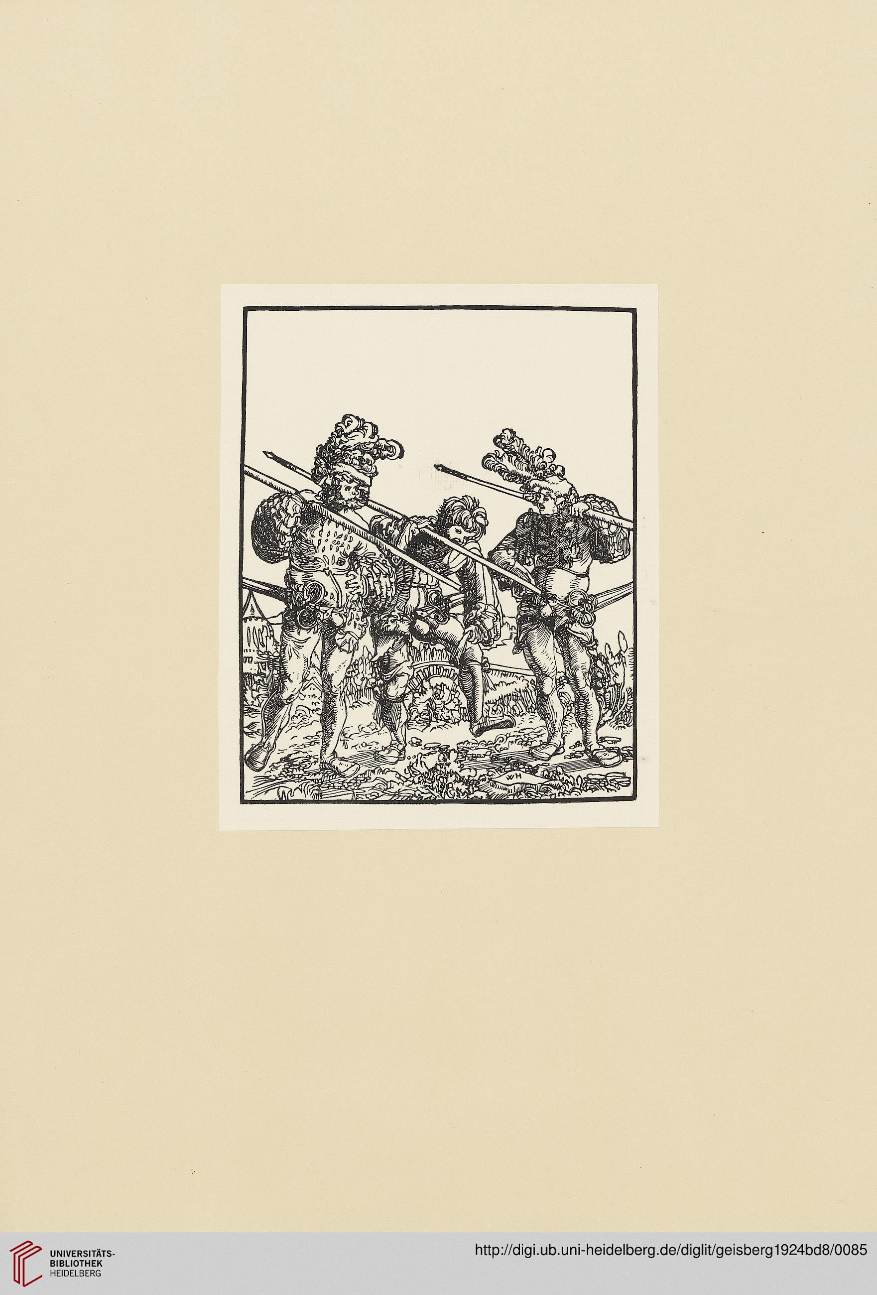 Drei Landsknechte auf dem Marsche by Wolfgang Huber