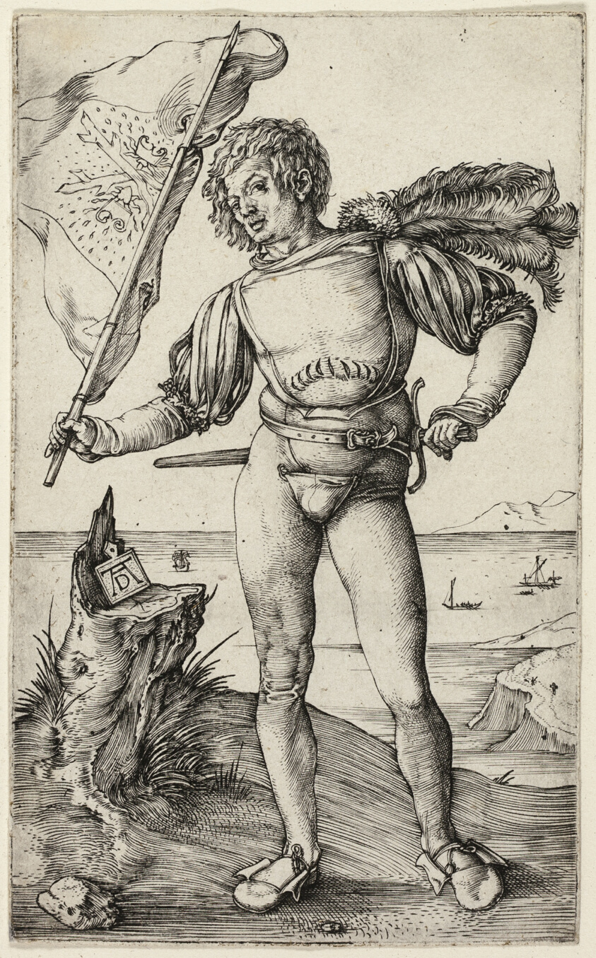 Source-page preview for The Standard Bearer — Albrecht Dürer