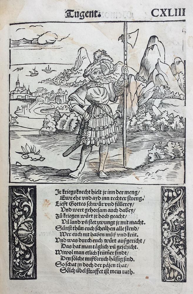 Source-page preview for A Landsknecht — fol. 143r in Der Teütsch Cicero