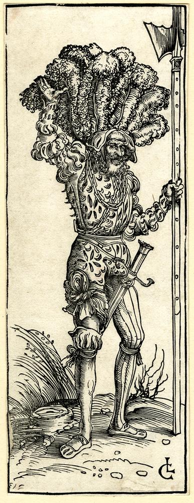 Source-page preview for Lansquenet and Lady Holding Daisies — Lucas Cranach the Elder