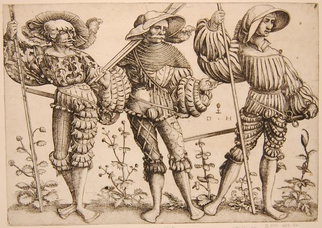 Three Swiss lansquenets