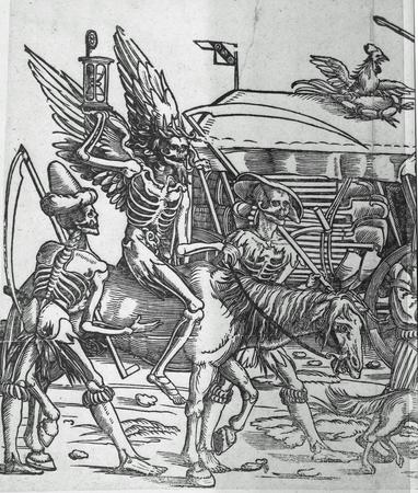 Museum detail: Death and baggage at the rear of the train
