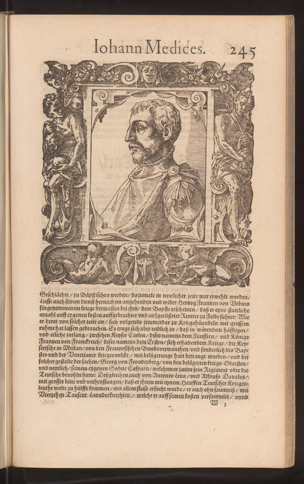 Iohann Medices (named portrait page), Michael Beuther; printed by Peter Perna, 1582