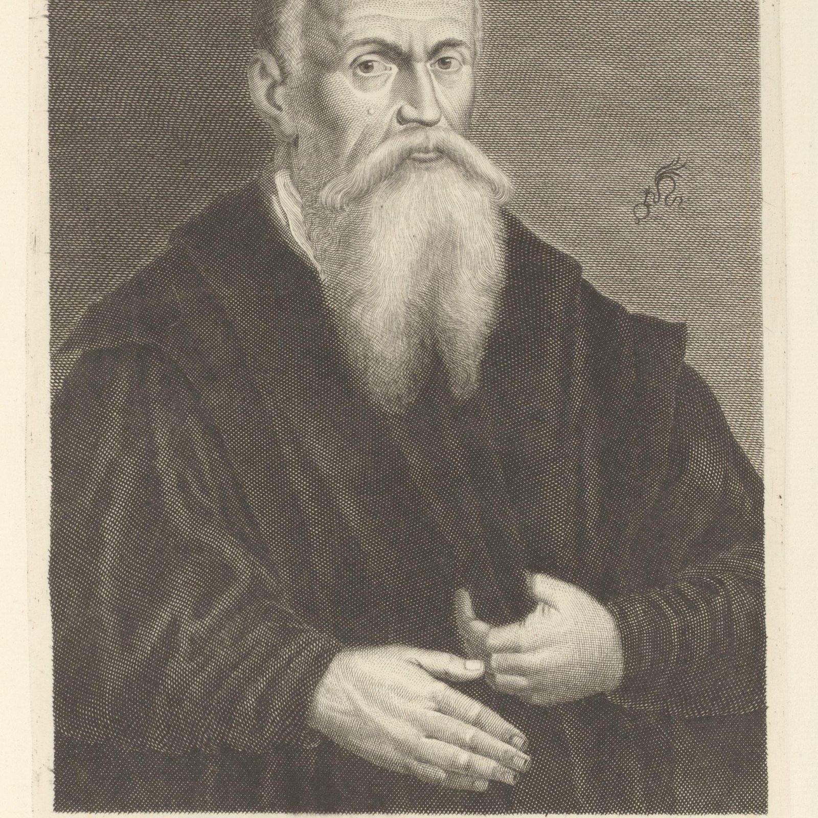 Portrait of Lucas Cranach at the age of 77, Antonio Pazzi, after a drawing by Giuseppe Menabuoni, 1752–1766
