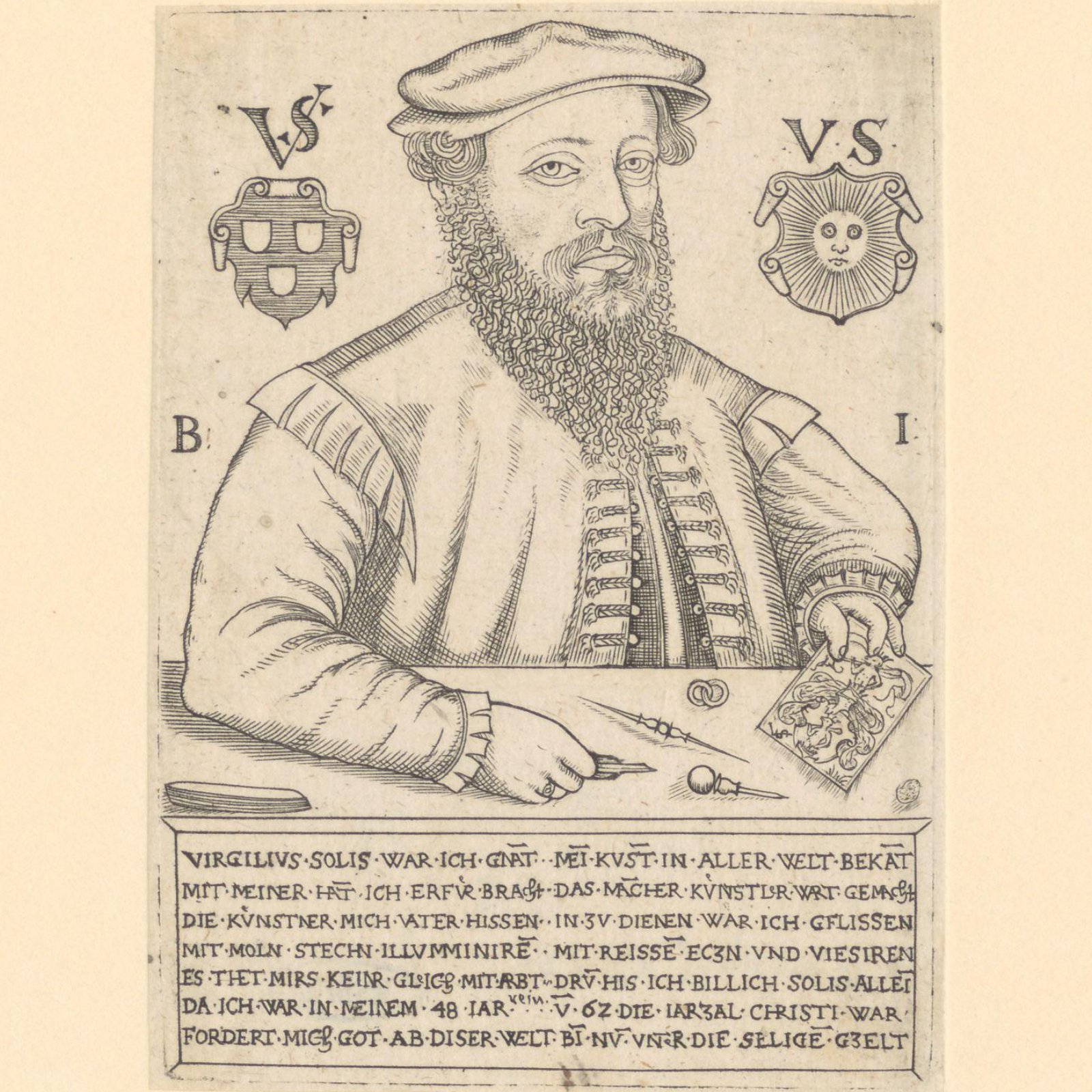 Portrait of Virgil Solis, Balthasar Jenichen, 1563–1593